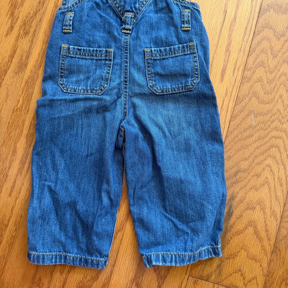 Old Navy Blue Denim Kids Boys Overalls 18-24 months m - Picture 7 of 8